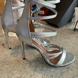 Steve Madden Silver Strappy Heels